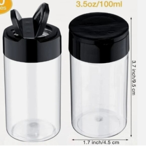 Lightweight 39-Pack Clear Spice Jars - Shatterproof 3.5oz‎ Containers with Lids - Picture 3 of 6